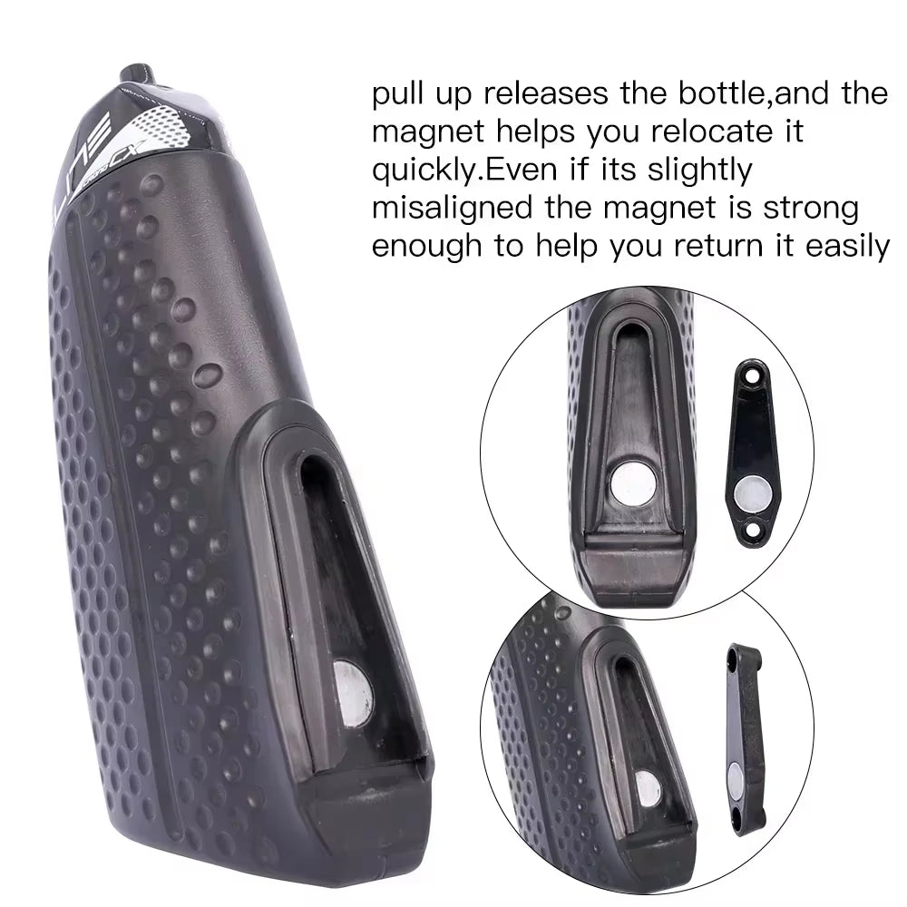 Bicycle Water Bottle, Hands-Free Mounted Hydration Profile Design Fc35 Elite Magnetic Aero Squeeze Fitness Cycling